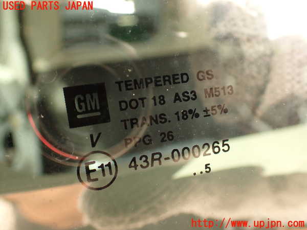 2UPJ-9241321380]ハマーH3(型式不明)右クォーターガラス 中古 (TEMPERED GS M513 43R-000265)_2