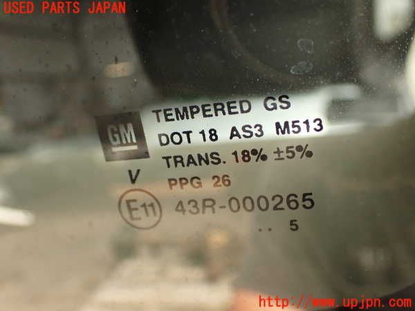 2UPJ-9241321382]ハマーH3(型式不明)左クォーターガラス 中古 (TEMPERED GS M513 43R-000265)_2