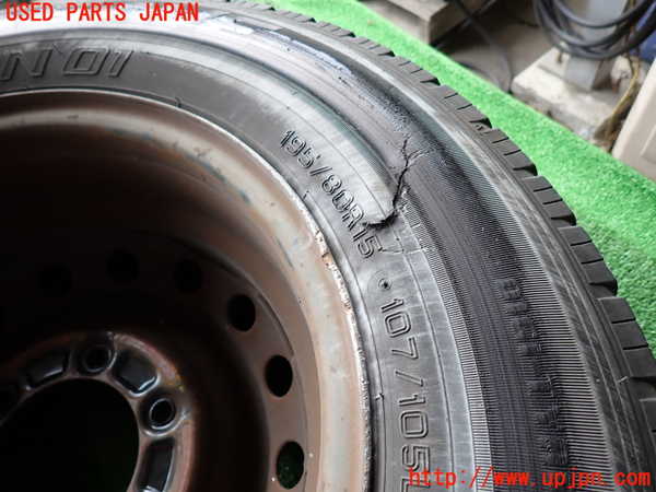 2UPJ-9241599027]ハイエースバン200系(KDH200V)タイヤ　ホイール　1本② 195/80R15 中古_4