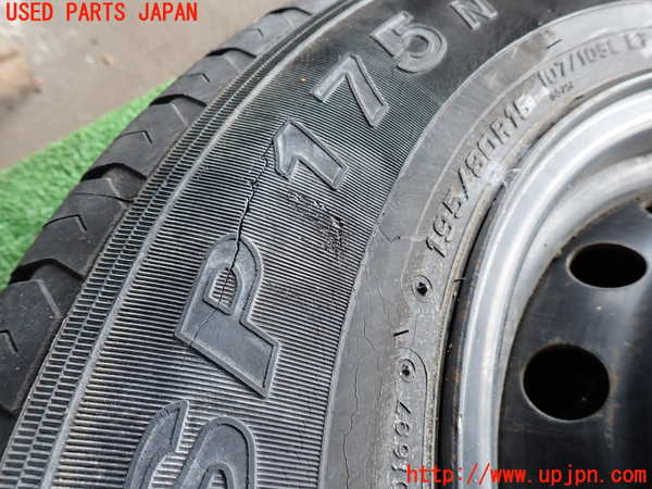 2UPJ-9241599028]ハイエースバン200系(KDH200V)タイヤ　ホイール　1本③ 195/80R15 中古_3