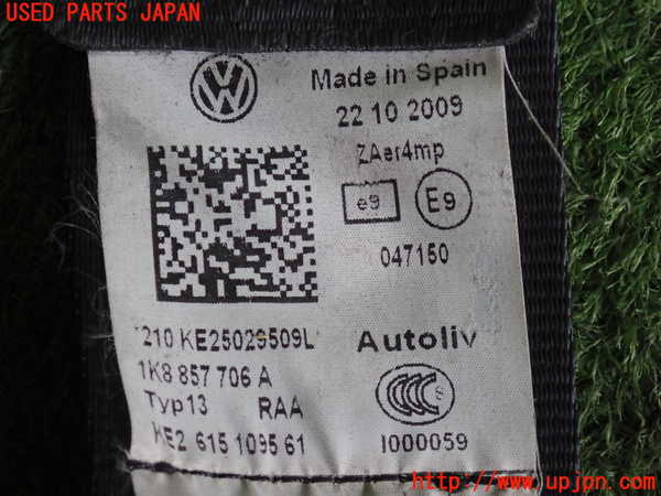 2UPJ-9241627045]VW シロッコR(13CDL)運転席シートベルト 中古_3