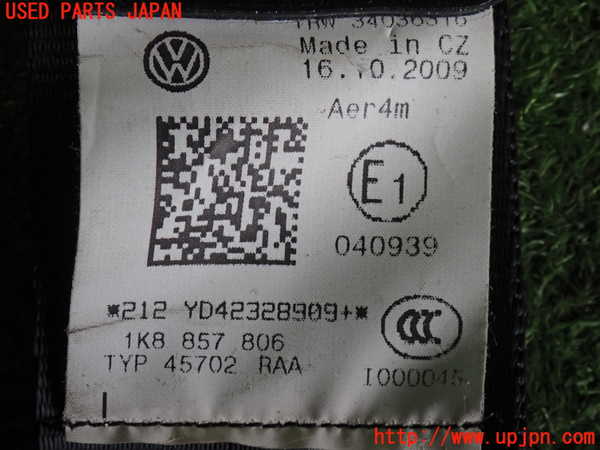 2UPJ-9241627155]VW シロッコR(13CDL)右2列目シートベルト 中古_3