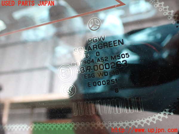 2UPJ-9241631382]ベンツ R350 4MATIC W251(251065)左クォーターガラス 中古 PGW M505 43R-000263_2