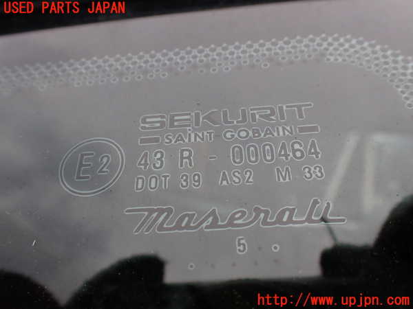 1UPJ-9241831380]マセラティ・グランスポーツ(MGS)右クォーターガラス SEKURIT M33 中古_2