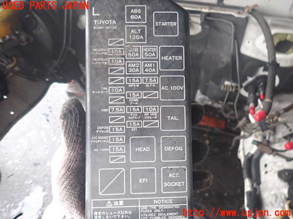 2UPJ-9242066742]ハイラックスサーフ(RZN180W)ヒューズボックス2 中古 （エンジンルーム 助手席側）_2