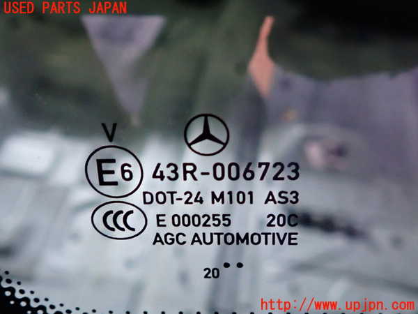 2UPJ-9242191382]ベンツ EQA250(243701C)H243系 左クォーターガラス 中古 (AGC AUTOMOTIVE 43R-006723 M101)_2