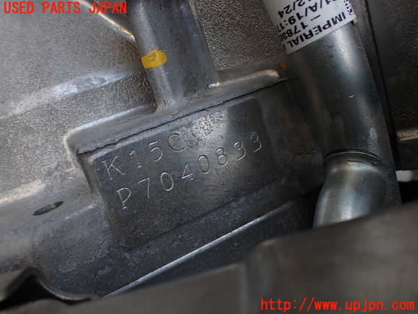 2UPJ-9242262010]フロンクス(WEB3S)エンジン K15C-WA06A 4WD 中古_4
