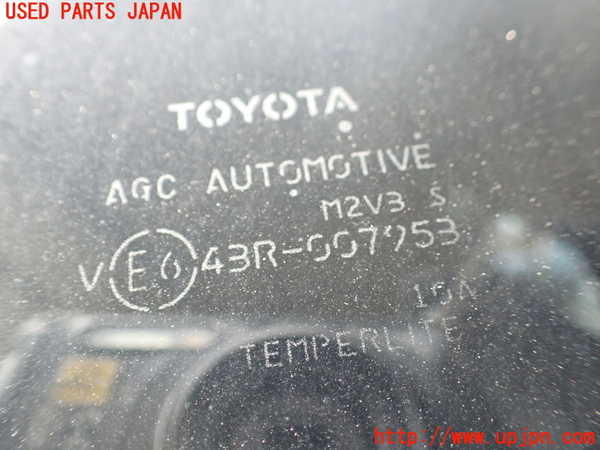 1UPJ-9242271382]ハリアー ハイブリッド(AXUH80)左クォーターガラス 中古(43R-007953 M2V3)_3