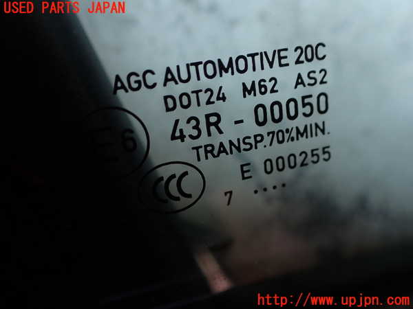 2UPJ-9242321230]ポルシェ・マカン ターボ(J1H3)右前ドア 中古 (AGC AUTOMOTIVE 43R-00050 M62)_3