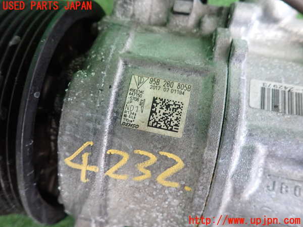 2UPJ-9242326025]ポルシェ・マカン ターボ(J1H3)エアコンコンプレッサー 中古_3